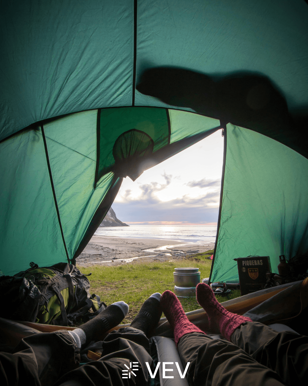 People in tent