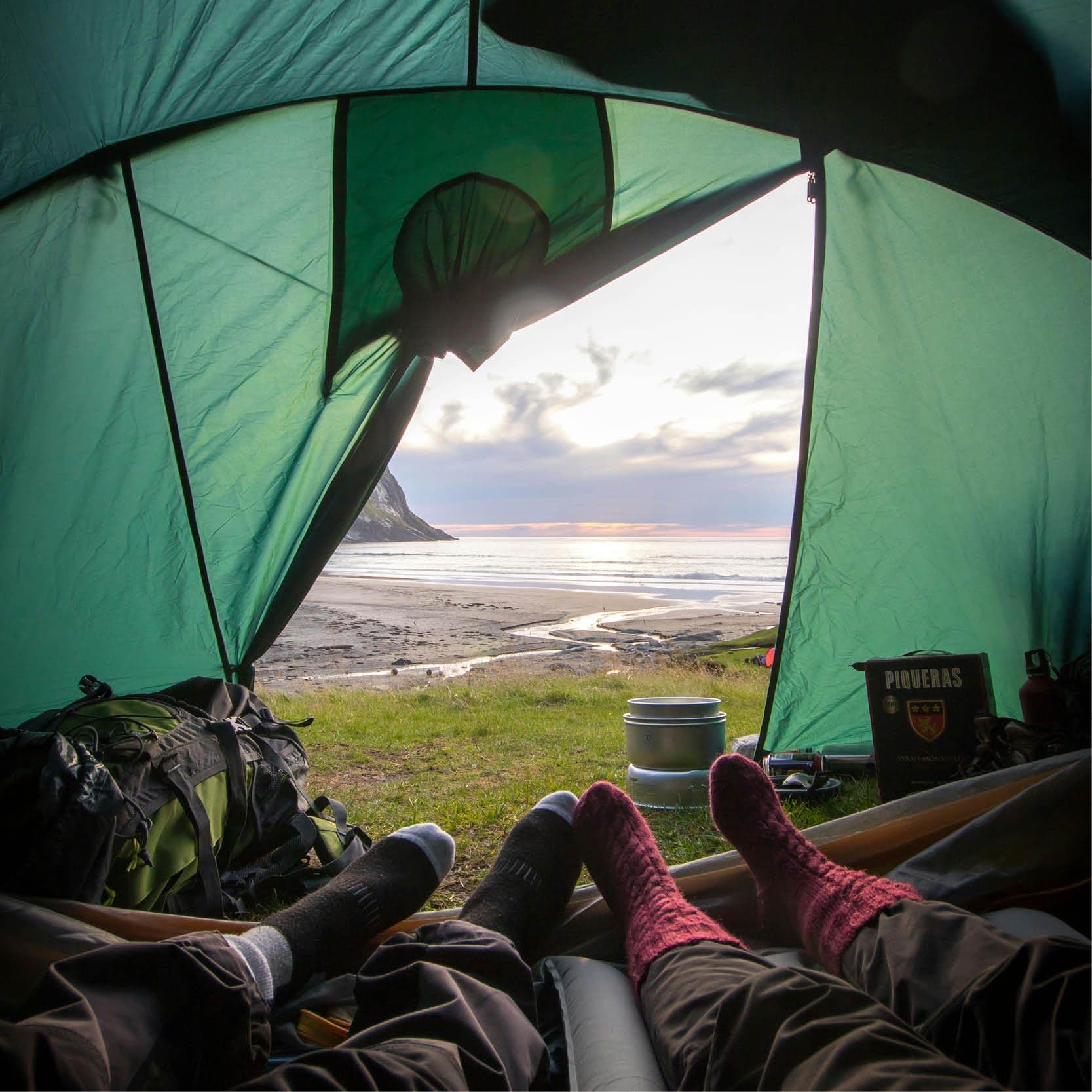 People in tent
